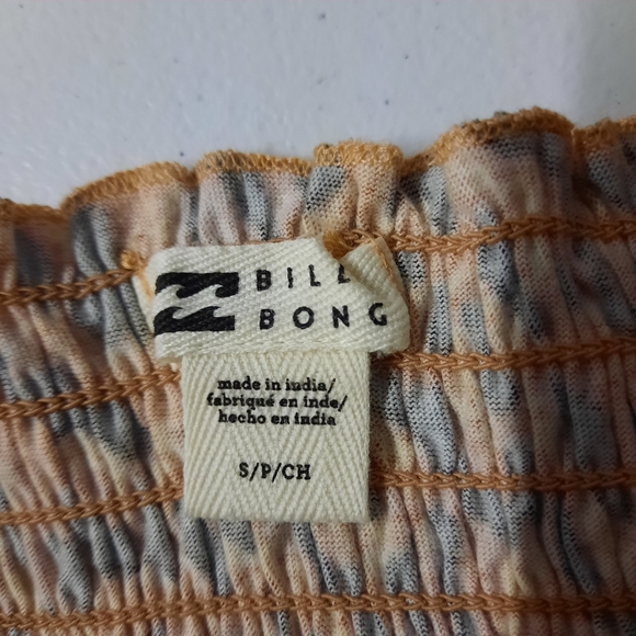 Billabong Crop Top Women's Small Brown Animal Print Sleeveless Stretch Casual - Picture 4 of 9